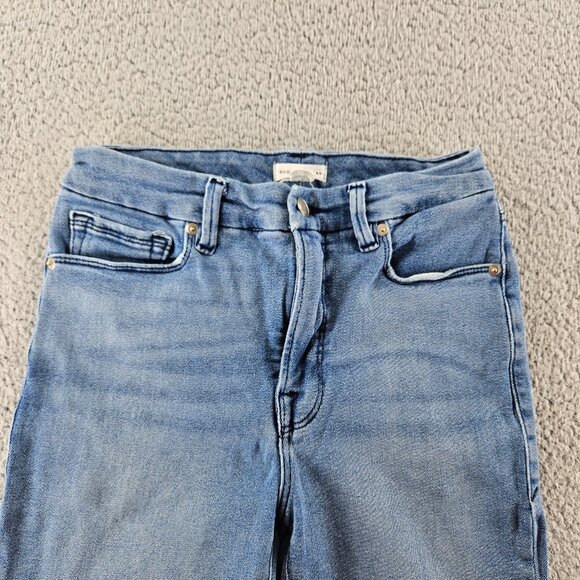 Good American Jeans Womens 4 (26x26) Blue Good Straight Crop Mid Rise - Picture 2 of 16